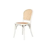 biscottini chaise salle a manger bois 88x44x44 cm - chaise rotin salle à manger et chaise de cuisine - chaise bistrot bois - chaise bois bistrot