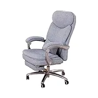 fauteuil de bureau fauteuil de bureau confortable chaise de bureau inclinable avec repose-jambes, chaise d'ordinateur ergonomique de type s, chaise de direction confortable rembourrée en mousse