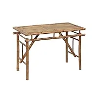 vidaxl table de jardin pliable 115x50x75 cm bambou
