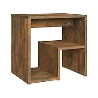 vidaxl table de chevet table de nuit armoire de chevet armoire de lit avec rangement chambre à coucher chêne fumé 40x30x40 cm bois d'ingénierie