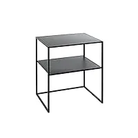 haku möbel table d'appoint, métal, noir, l 50 x p 40 x h 60 cm