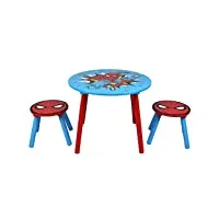 disney spiderman ensemble 2 table, tabourets pour enfants, d'ingénierie bois, red/blue, furniture