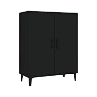 vidaxl buffet armoire de rangement organisateur de maison meuble de rangement armoire de salon intérieur noir bois d'ingénierie 70x34x90 cm