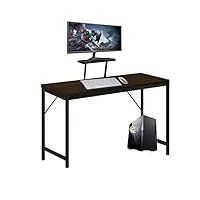 haodaculture table bureau informatique,bureau avec un support table d'ordinateur portable table de bureau table de travail en bois et acier,capacité de charge jusqu'à 150kg (80 * 40 * 75cm)