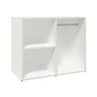 vidaxl armoire de dressing armoire cosmétique meuble de coiffeuse meuble de rangement chambre à coucher blanc 80x40x65 cm bois d'ingénierie