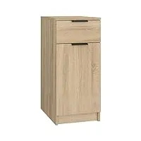 vidaxl armoire de bureau rangement de bureau organisateur meuble de rangement intérieur chêne sonoma 33,5x50x75 cm bois d'ingénierie
