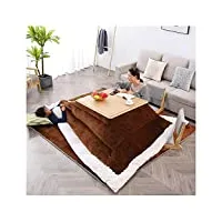 table kotatsu avec chauffage et couverture chauffe-pieds table basse de style japonais tables kotatsu pour cuisine salon chambre balcon (color : b1, s : 80x80x45cm)