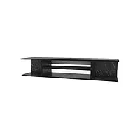 decorotika pivot meuble tv pivotant, bois, effet marbre noir, 23 cm/width: 120 cm/depth: 30 cm