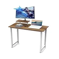 table bureau informatique,bureau avec un support table d'ordinateur portable table de bureau table de travail en bois et acier pour salle à manger,capacité de charge jusqu'à 150kg (80 x 40 x 75cm)
