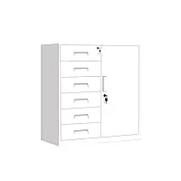siswim caisson de bureau fichier office en acier cabinet de données d'armoire en métal armoire de rangement avec serrure locker avec tiroir bibliothèque (color : bruin)