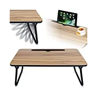 table de lit pour ordinateur portable avec tablette - support pliable pour ordinateur portable - plateau pour lit et canapé