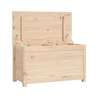vidaxl boîte de rangement banc de rangement coffre de rangement boîte à outils organisateur maison 80x40x45,5 cm bois massif de pin