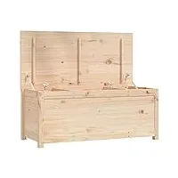 vidaxl boîte de rangement banc de rangement coffre de rangement boîte à outils organisateur maison 110x50x45,5 cm bois massif de pin