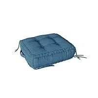 vercart coussin de sol intérieur pouf convertible canapé lit modulable coussin d'assise coussin de chaise palette pour jardin canapé banquette méridienne 60x50x20cm lin bleu 6pcs