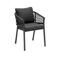 hespéride - fauteuil de jardin oriengo anthracite & graphite