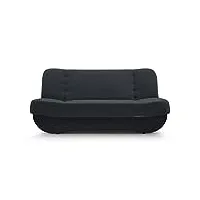 e-meubles canapé avec fonction de couchage, caisson pour literie avec coutures décoratives, intérieur moderne, style moderne - pafos (anthracite)