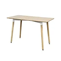 table à manger en bois rectangulaire table de salle à manger table scandinave design table de cuisine pour 4-6 personnes,carrée 110 * 60 * 75 cm
