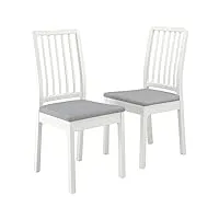 ikea ekedalen chaise blanc/gris clair orrsta