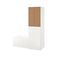 ikea smÅstad armoire avec tiroir en liège blanc 150 x 57 x 196 cm
