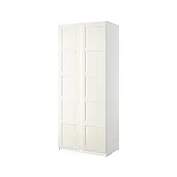 ikea pax armoire à 2 portes blanc/bergsbo blanc 100 x 38 x 201 cm