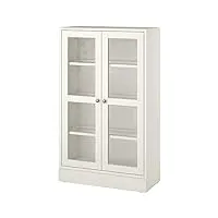 ikea havsta armoire à portes en verre avec socle blanc transparent 81 x 37 x 134 cm