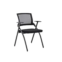 newces chaise pliante chaise pliante rembourrée chaise d'événement rembourrée en éponge noire for bureau à domicile chaise de bureau de réunion intérieure solide et robuste
