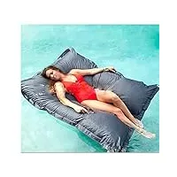 grand pouf flottant imperméable extérieur, pouf géant côté piscine sur l'eau, housse de canapé de meubles externes (pas de remplissage),140cm x 180cm,l