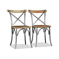 wakects chaises de salle à manger, style industriel rustique pour le salon pour adultes