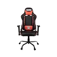 konix one piece chaise de bureau gaming - inclinaison siège 150° - cuir polyuréthane - coussin lombaires et cervicaux réglable - appui-tête - noir