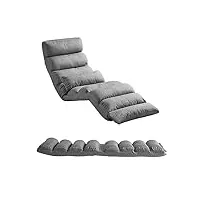 canapé-lit futon pliant, fauteuil inclinable avec réglage lombaire À 5 vitesses, canapé de sol petite chaise de maison, selon la demande meubles pour enfants, bibliothèques ou maison (color : gray)