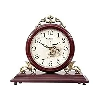 temkin horloge de cheminée, horloge décorative en bois vintage, horloge de cheminée design en bois, cheminée à piles pour salon, cheminée, bureau