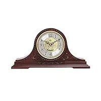 chinko horloges de cheminée, horloges de cheminée décoratives en bois massif, alarme antique pour salon, bureau, décoration d'intérieur pour décoration de cuisine de salon (marron)