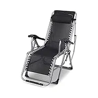 chaise, chaise pliante, fauteuil inclinable portable pliant sans gravité, fauteuil inclinable réglable, fauteuil inclinable de plage