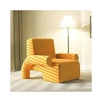 btaisyde chaise de sac de haricots, canapé géant rempli d’éponge haute densité avec tabouret de pied confortable canapé paresseux unique pour chaise beanbag extérieure intérieure,yellow