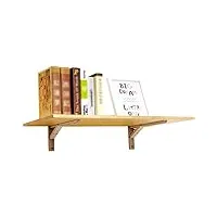 qunine Étagères flottantes pour mur, étagères flottantes, table pliante en bois pour cuisine, table murale à abattant avec double support (taille : 60 cm x 30 cm) (50 cm x 30 cm)