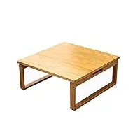 gccssbxf table basse de style japonais | table basse carrée en bambou avec pieds pliants | petite table à manger multifonction, table d'art pour enfants | meubles ménagers pliables
