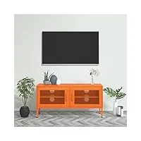 meuble tv, meuble tv, meuble tv, meubles tv et centres multimédia, meubles de salon, meubles meubles tv modernes 105x35x52 cm acier, anthracite (orange)