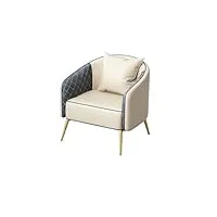 petit fauteuil crapaud à dossier haut avec accoudoirs fauteuil d'appoint en simili cuir fauteuil rond en forme de tonneau for chambre à coucher chaise d'angle avec dossier rembourré épais (color : a