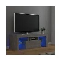 djeka meuble tv led meuble tv bois meuble tv haute banc tv meuble television meuble tv avec rangement table tv salon banc tv-gris béton-120x35x40 cm