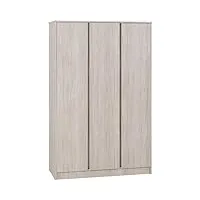 seconique armoire 3 portes, bois d'ingénierie, urban snow, w 1150mm x d 505mm x h 1800mm