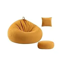 whyatt pouf convertible lit, canapé paresseux, fauteuil pouf géant, canapé paresseux en fourrure douce et moelleuse pour salon portable (color : 43.3x47.3in/110x120cm a)