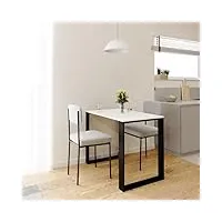 akke table à manger table de cuisine blanc 120x60cm