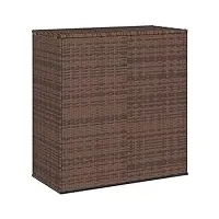 dcraf home furniture coffre de jardin en rotin pe marron 100 x 49 x 103,5 cm