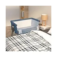 homgoday lit enfant avec matelas bleu marine en tissu, meubles pour maison intérieure extérieure salon chambre j