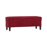 vidaxl banc ottoman banquette rembourré banc de lit banc d'entrée chambre à coucher salon couloir intérieur rouge bordeaux 100x35x41 cm velours