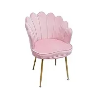 gramstudio fauteuil de relaxation avec coussin d'assise - 60 x 47 x 74 cm - pour chambre à coucher, bureau, salon, balcon - rose