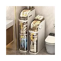 boite rangement plastique bureau armoire de rangement de salle de bain, étagère de salle de bain autoportante avec tiroir, support de papier toilette, organisateur de rangement pour serviett