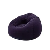 oocco grand canapé gonflable paresseux en pvc, siège de chaise longue, pouf, pouf bouffant, tatami pour salon