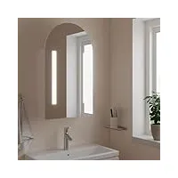 prissent armoire de salle de bain 42x13x70 cm avec miroir et led arc blanc meubles peu encombrants meubles salle de bains armoires miroir avec lumière salle de bains miroirs salle de bains moderne