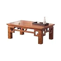 jaccos table basse de méditation rétro, table basse, tatami japonais, salon, table à thé zen, table basse adaptée à la baie vitrée (taille : 60 x 40 x 25 cm) (60 x 40 x 25 cm)